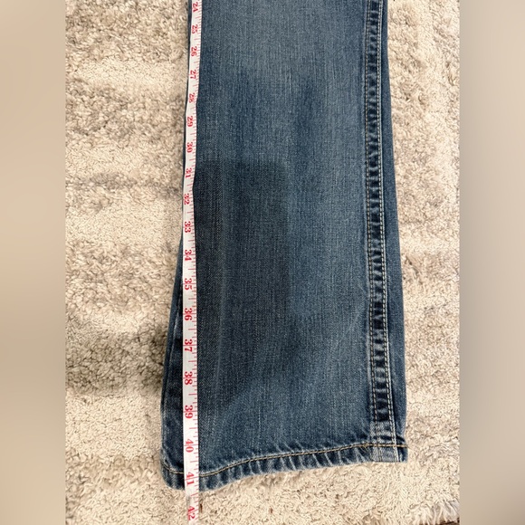 Ariat Mens M5 Jeans Slim Straight Leg Blue Denim Western Cowboy Size 36X32 - Picture 6 of 10